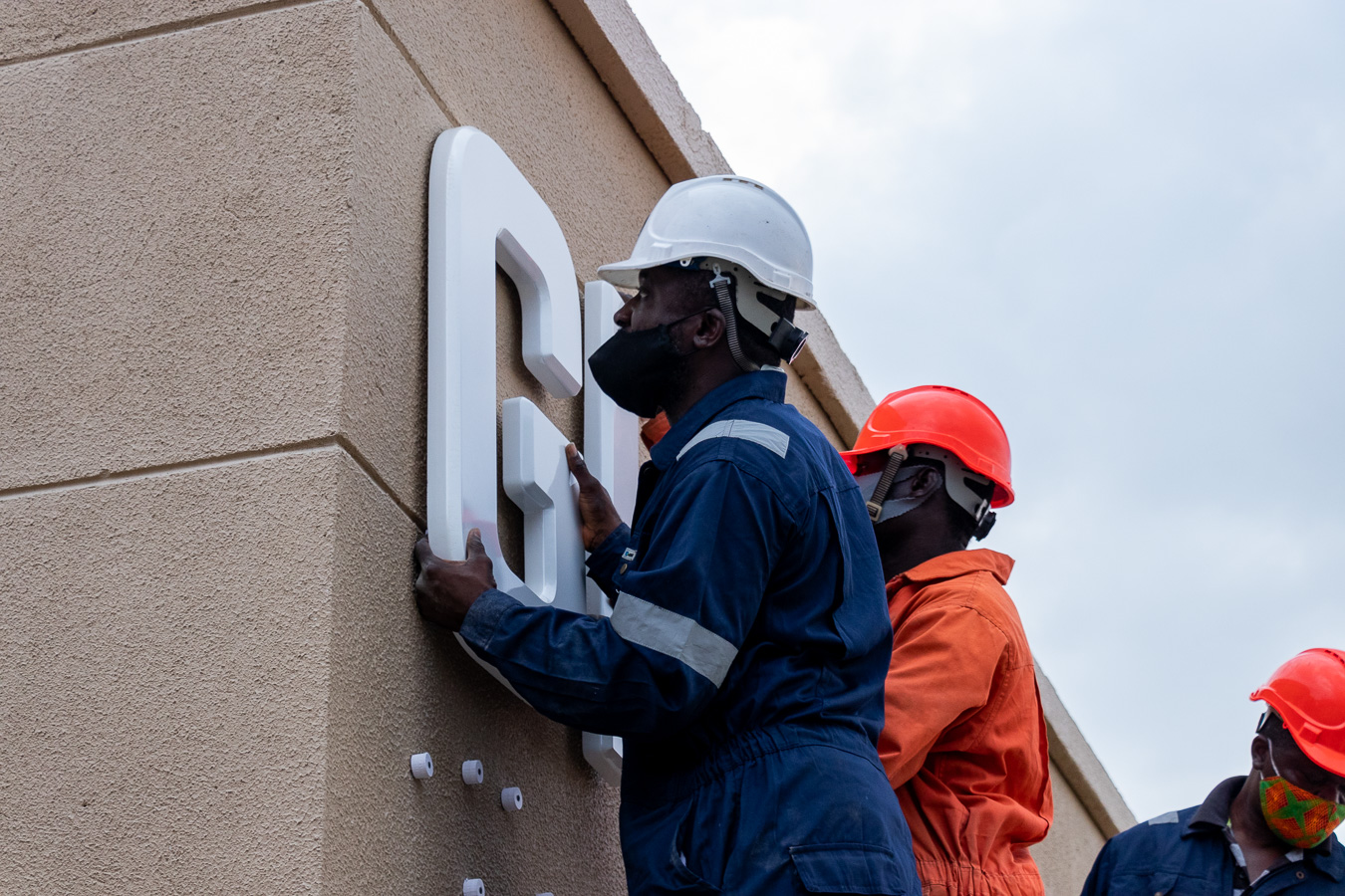 Ghana Infectious Disease Centre for Ghana Infectious Disease Centre: signage project by White Beam Concepts, Ghana — Building Signage, Wayfinding